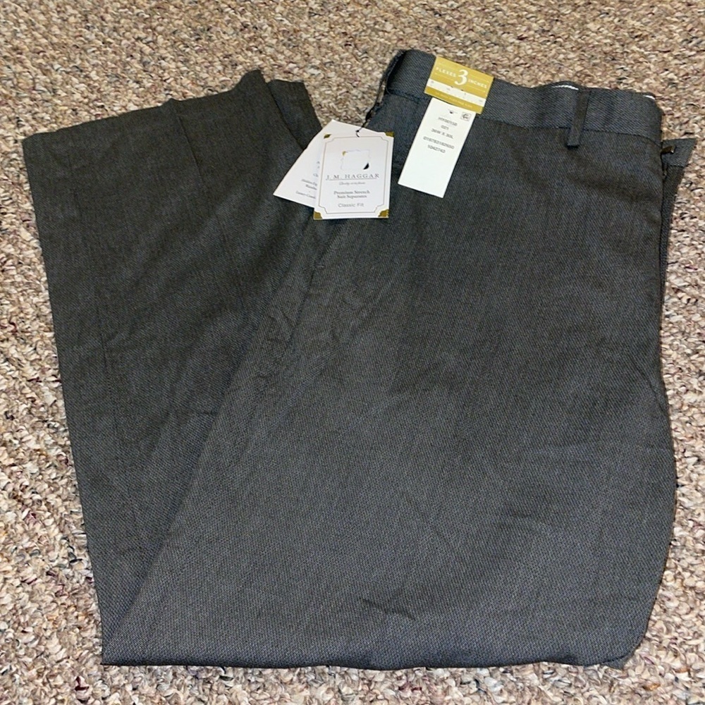 Men’s New J.M. Haggar Premium Stretch Suit Separates Classic Fit Dress P…